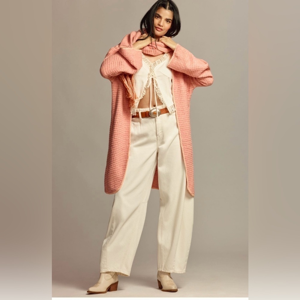 Anthropologie Whipstitch Cardigan with Scarf OS NWT